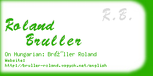 roland bruller business card